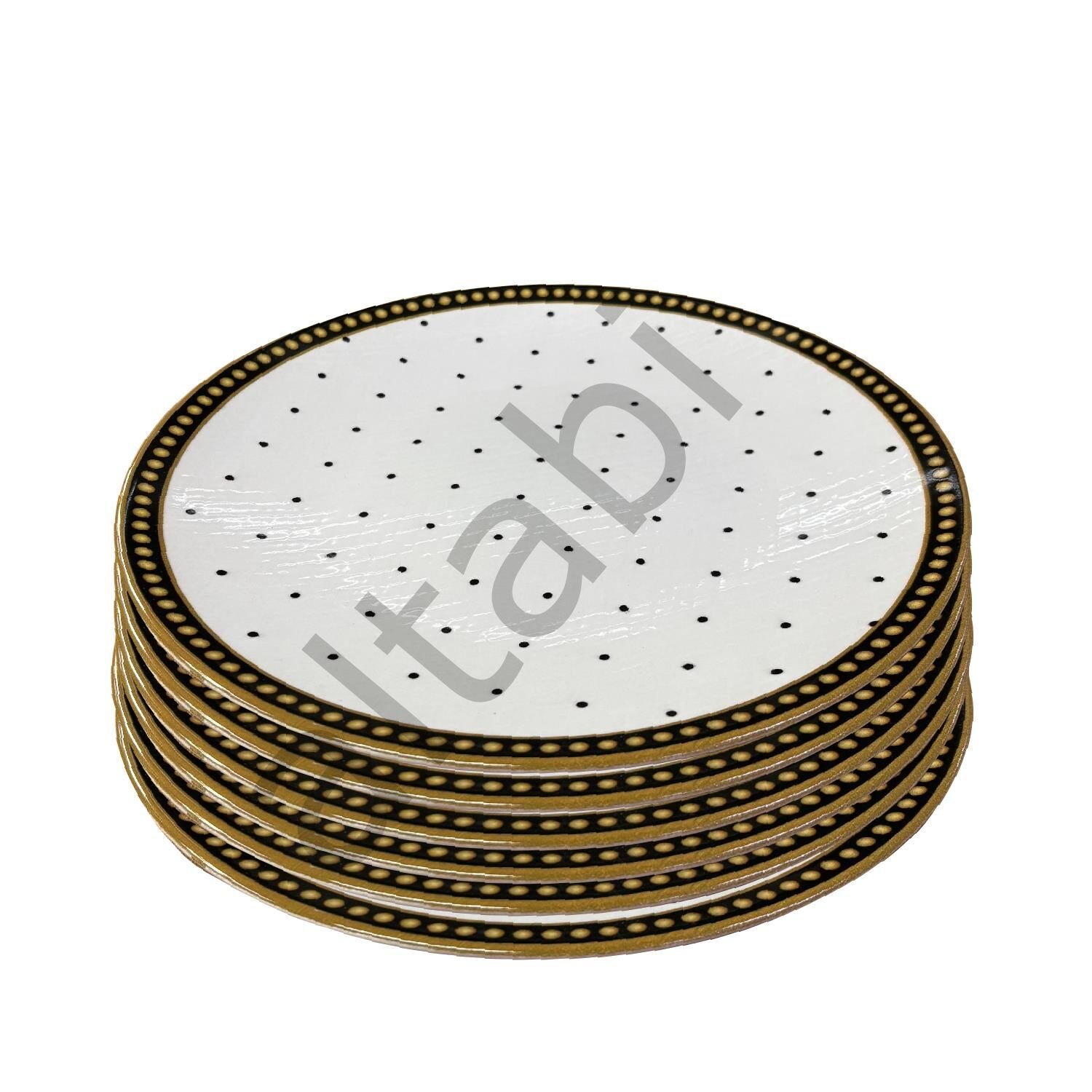 Seramik Tatlı Tabağı Dijital Baskılı Desen 6’lı Set 17 cm Şık Dekoratif