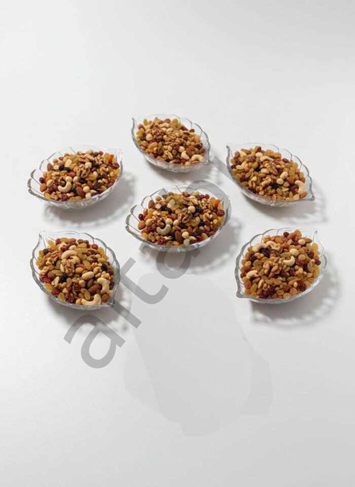 Yaprak 6'lı Çerezlik Sütlü Tatlı Hoşaf Kasesi 14 cm