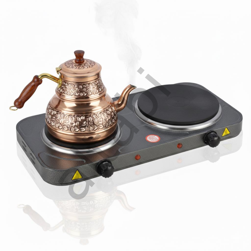 Altabi Çiftli Elektrikli Ocak – 2500W Güçlü Performans ve Şık Tasarım