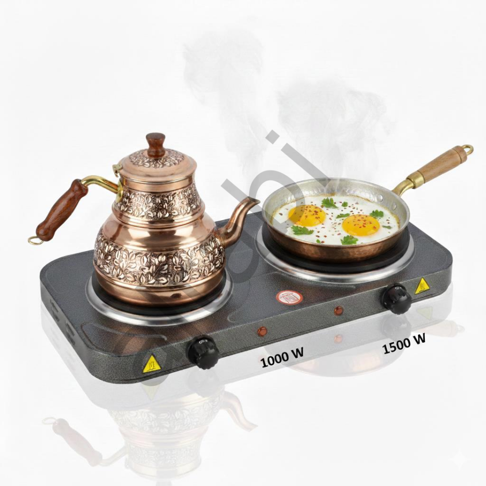 Altabi Çiftli Elektrikli Ocak – 2500W Güçlü Performans ve Şık Tasarım