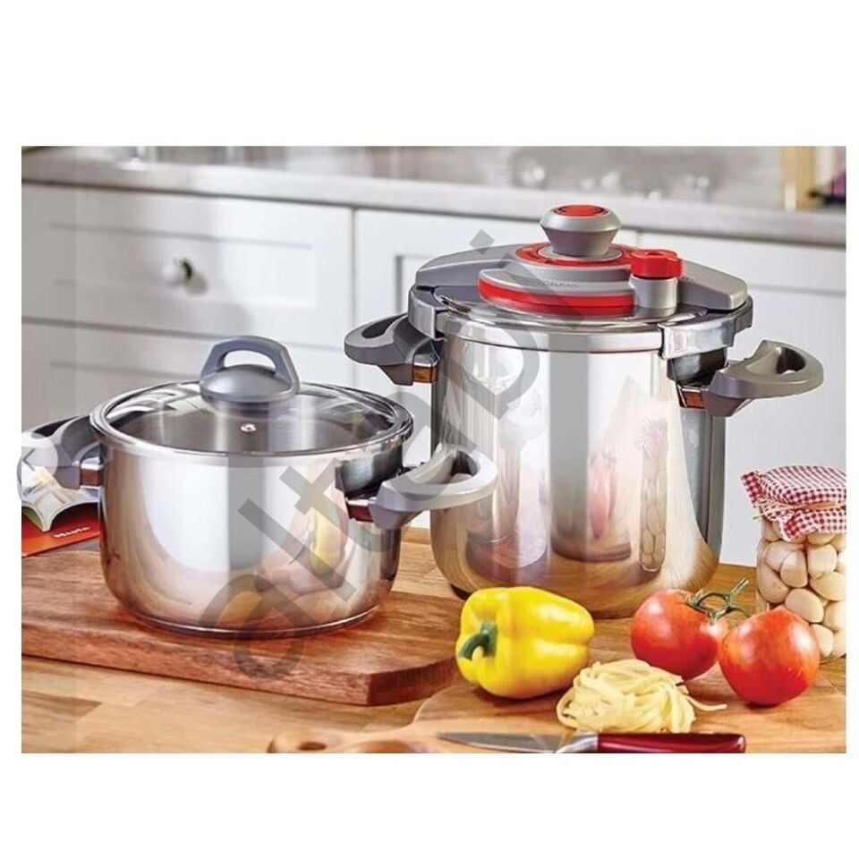 Falez Klipso İkiz Düdüklü Tencere Seti (4 + 7 Litre)