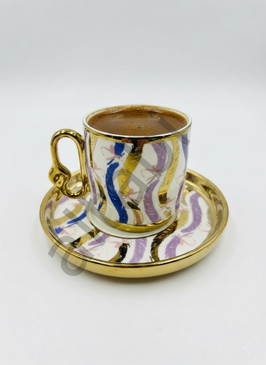 Porselen Kahve Takımı 6 Kişilik | Özel Tasarım | 100 ml