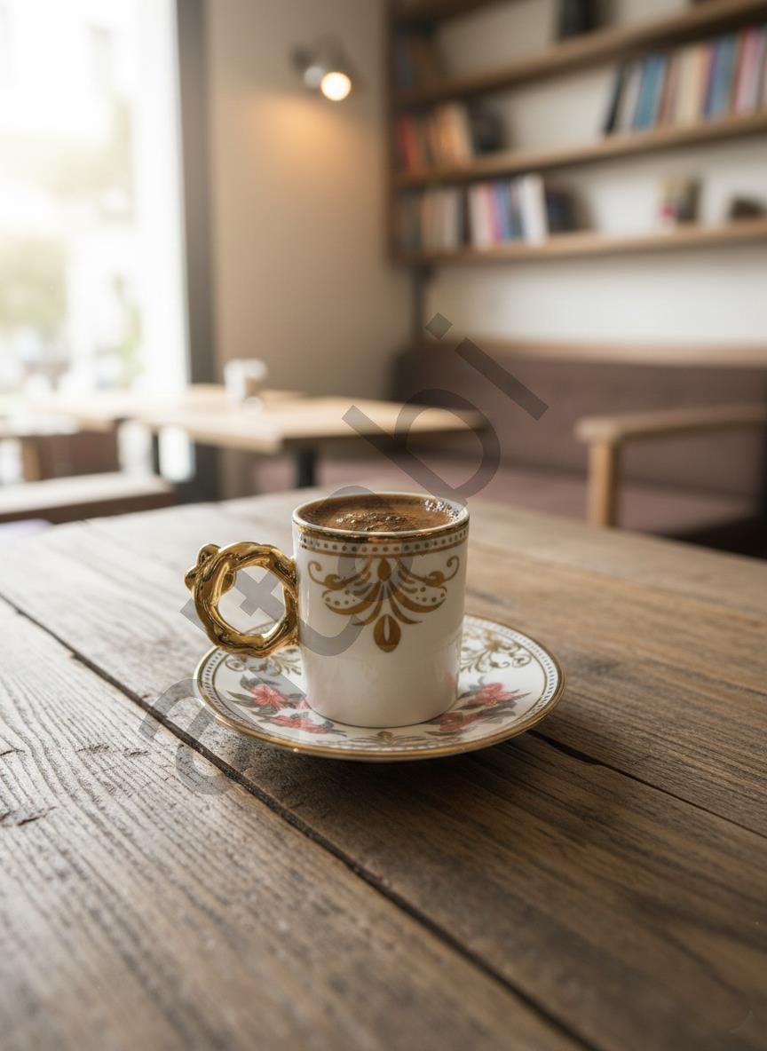 Porselen Kahve Takımı 6 Kişilik | Özel Tasarım | 100 ml