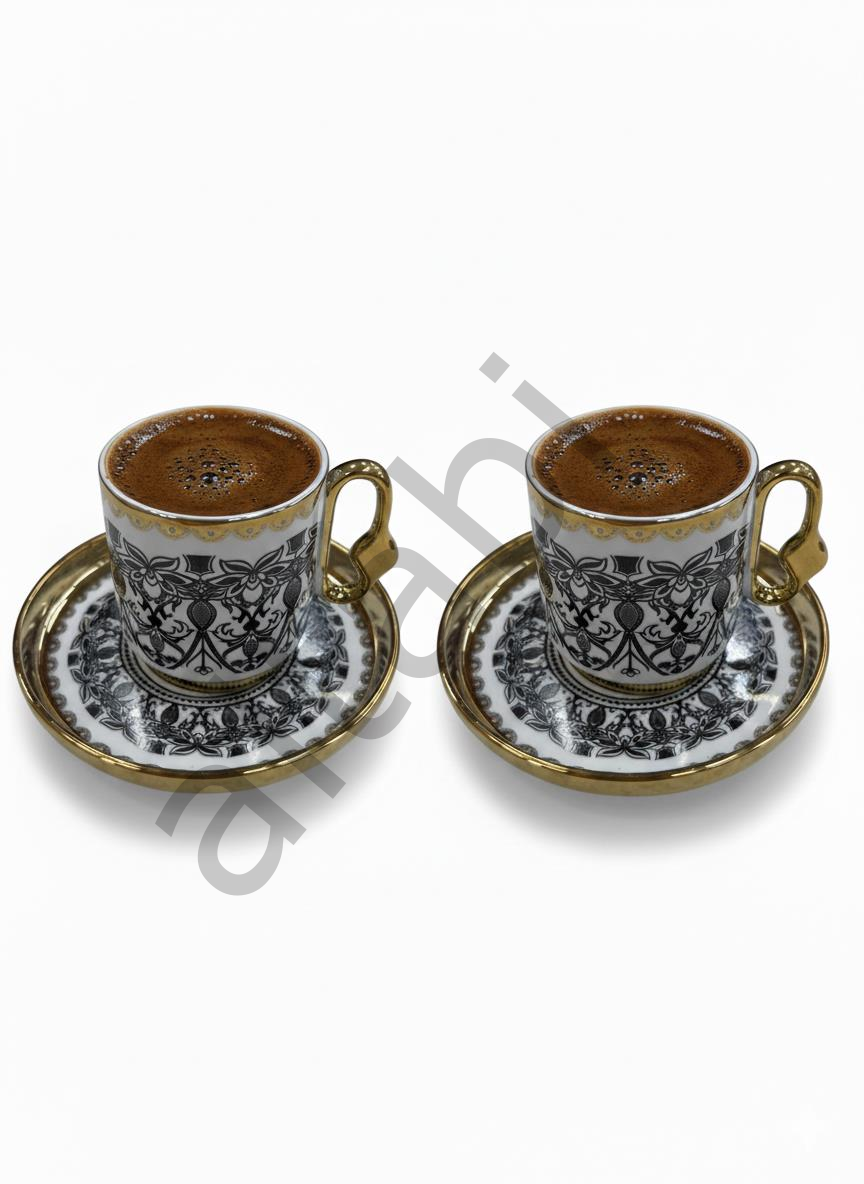 Porselen Kahve Takımı 2 Kişilik | Özel Tasarım | 90 ml