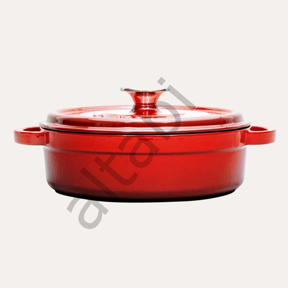 Demirdöküm 24 CM Kısa Tencere Kırmızı