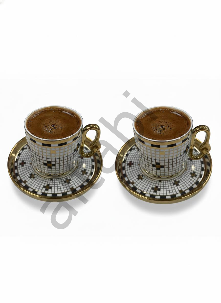 Porselen Kahve Takımı 2 Kişilik | Özel Tasarım | 90 ml