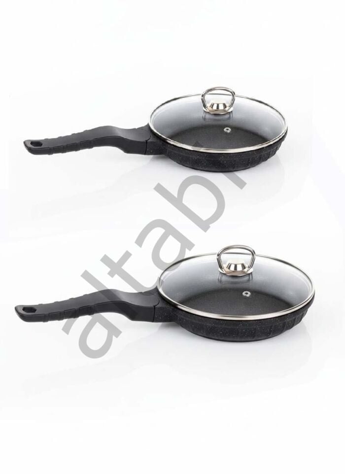 Schafer Famos 2’li Döküm Tava Seti Cam Kapaklı (20 – 24 cm)