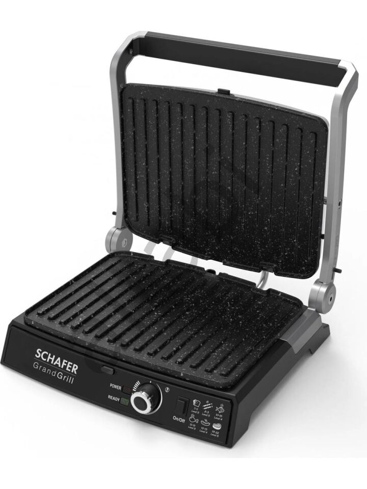 Schafer Grand Grill Tost ve Izgara Makinesi – İnox