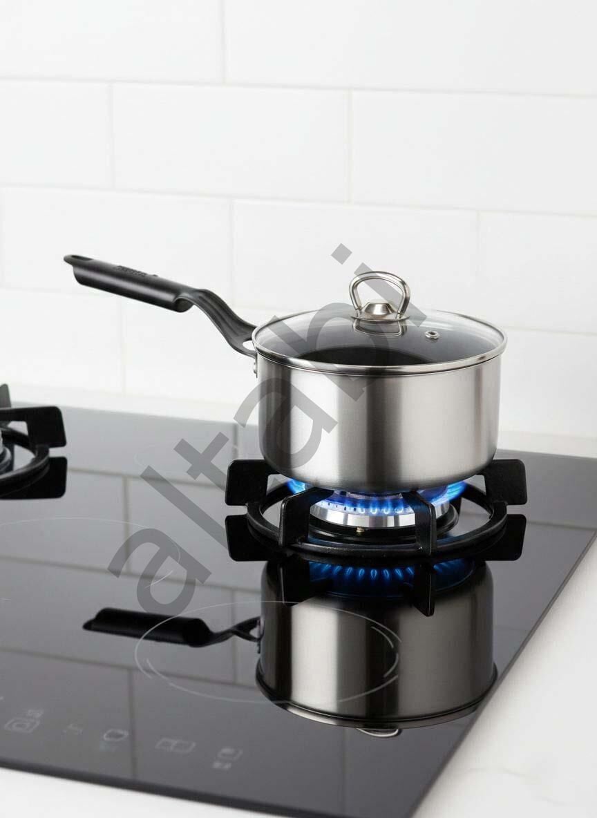 Mehtap Chefline İndüksiyon Tabanlı Kaçerola Sos Tavası (18 CM) – Cam Kapaklı