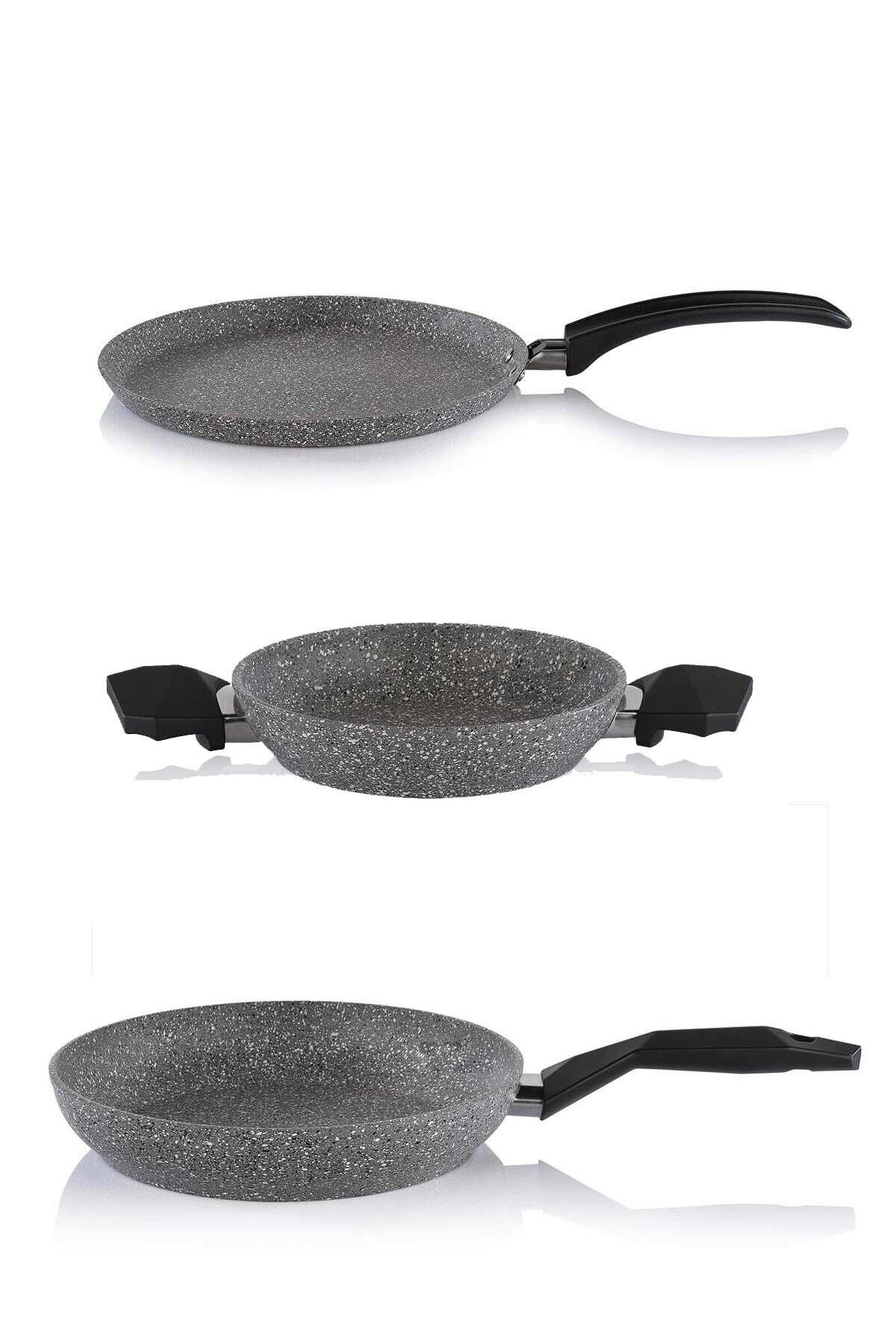 Schafer 28 CM Granit Tava 22 CM Sahan ve Krep Tavası