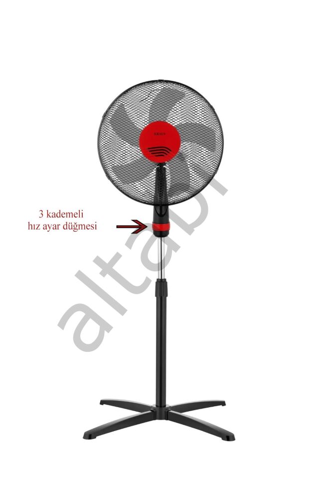 Altabi Vantilatör Ayaklı Vantilatör 5 Kanatlı Pervane 50 W 2 Yıl Garantili