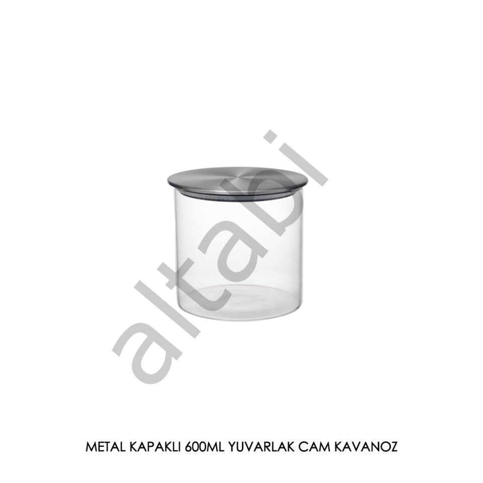 Metal Kapaklı 3lü Kavanoz Takımı 600 ML Borosilkat Cam Hava Almaz