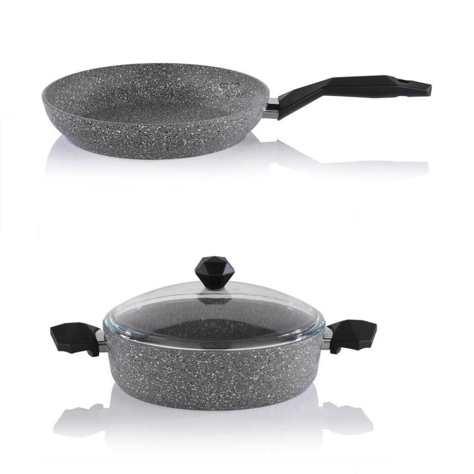 Granit Karnıyarık Tencere ve Tava Seti 26 CM Schafer