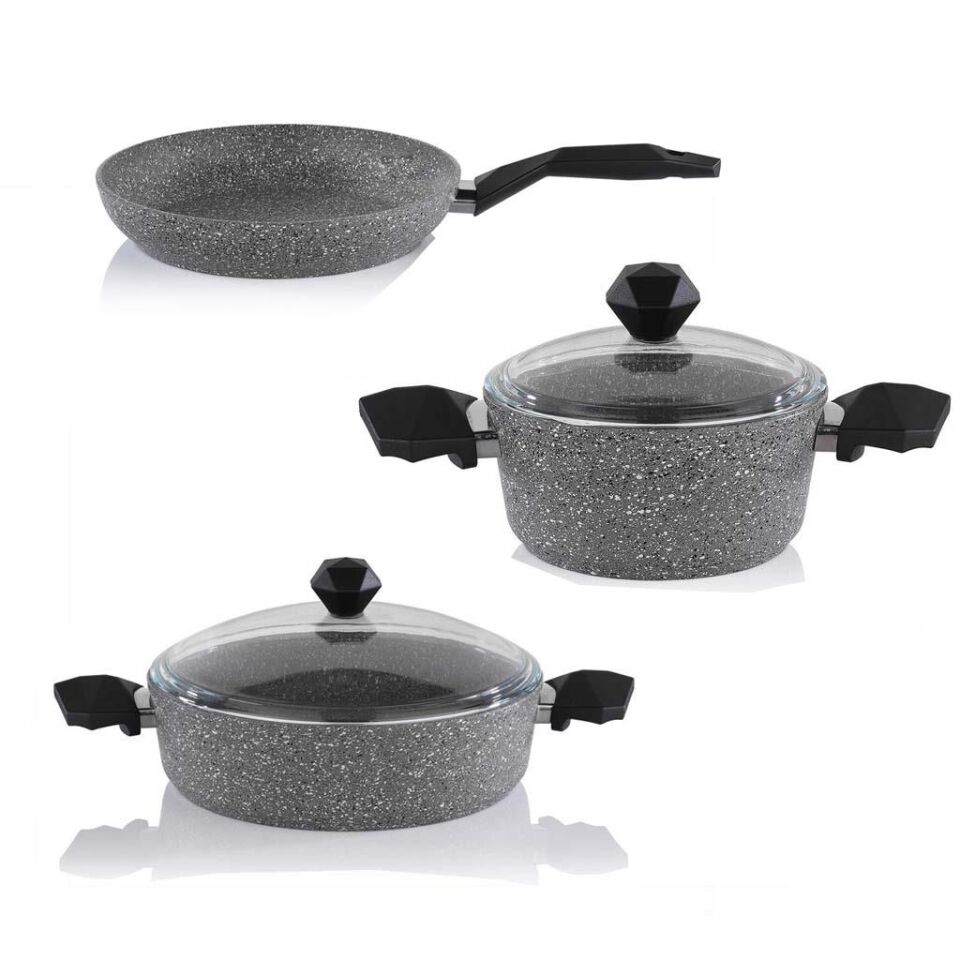 Schafer Granit 26 CM Karnıyarık Tava ve 24 CM Derin Tencere