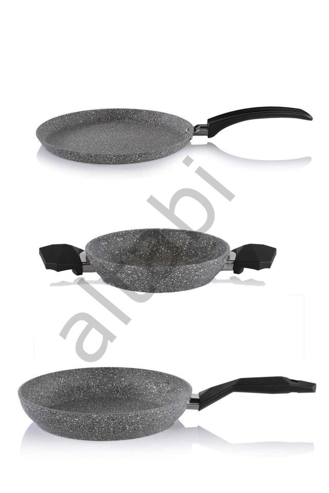 Schafer 30 cm Granit Tava 20 CM Sahan ve Krep Tavası