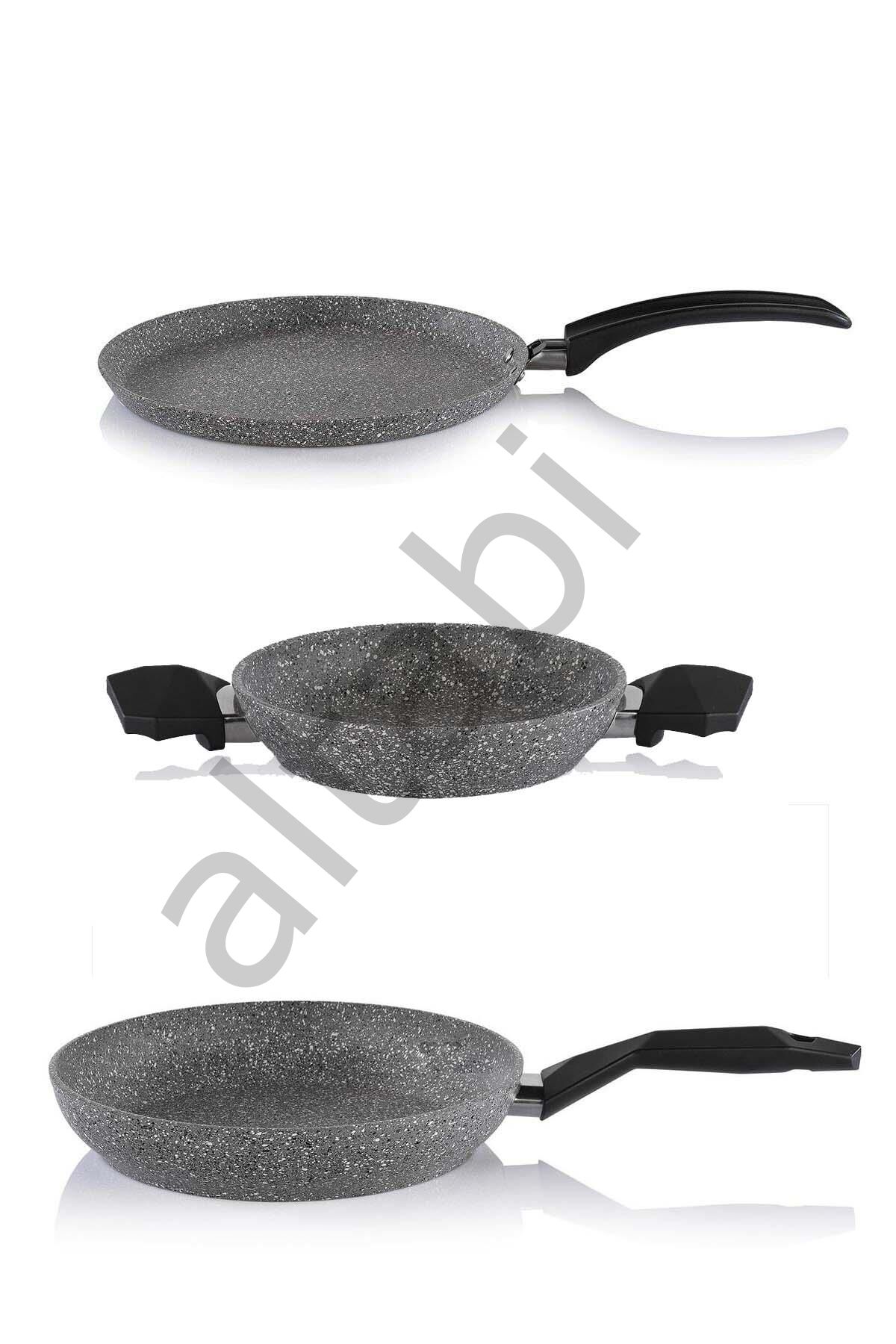 Schafer 30 cm Granit Tava 22 CM Sahan ve Krep Tavası