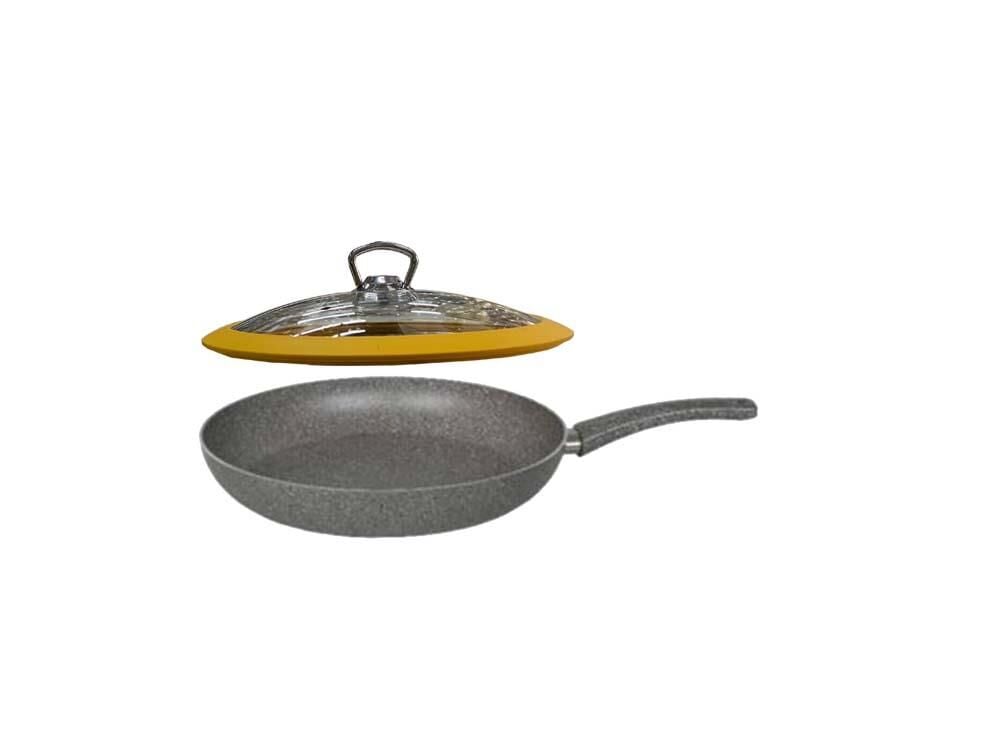 Mehtap Granit Tava Sarı Silikon Kapaklı 26 CM