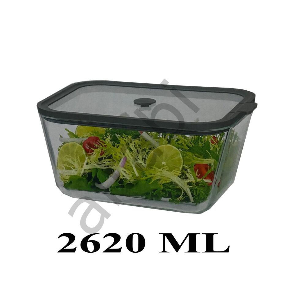 Sızdırmaz Cam Kapaklı Saklama Kabı 2620 ML – 2’li Set