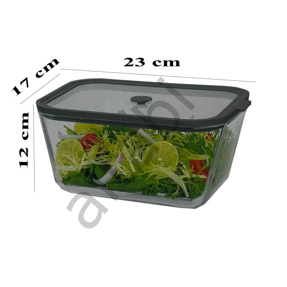 Sızdırmaz Cam Kapaklı Saklama Kabı 2620 ML – 2’li Set