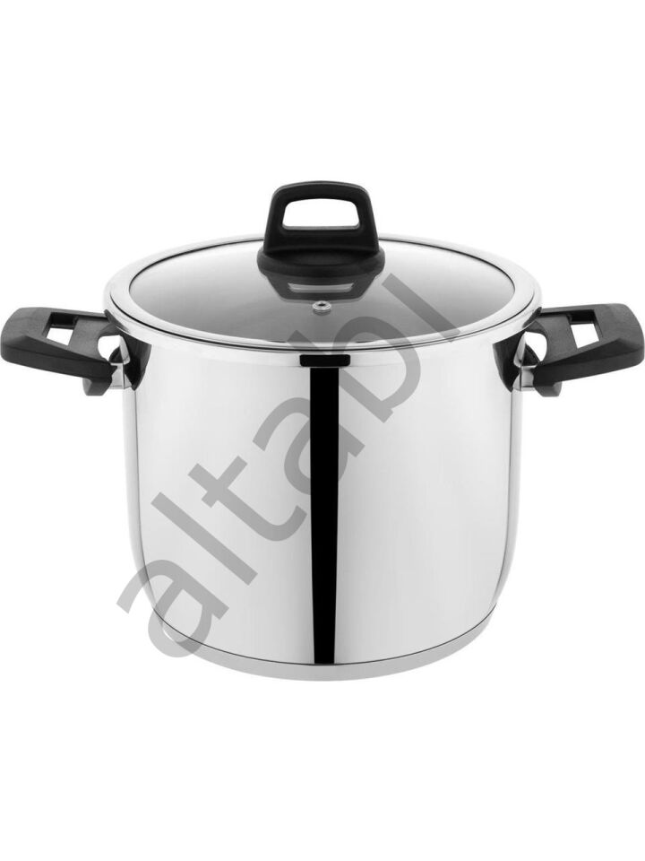 Schafer Cooky 4 + 6,5 L Çelik Düdüklü Tencere Seti – Siyah/Gri