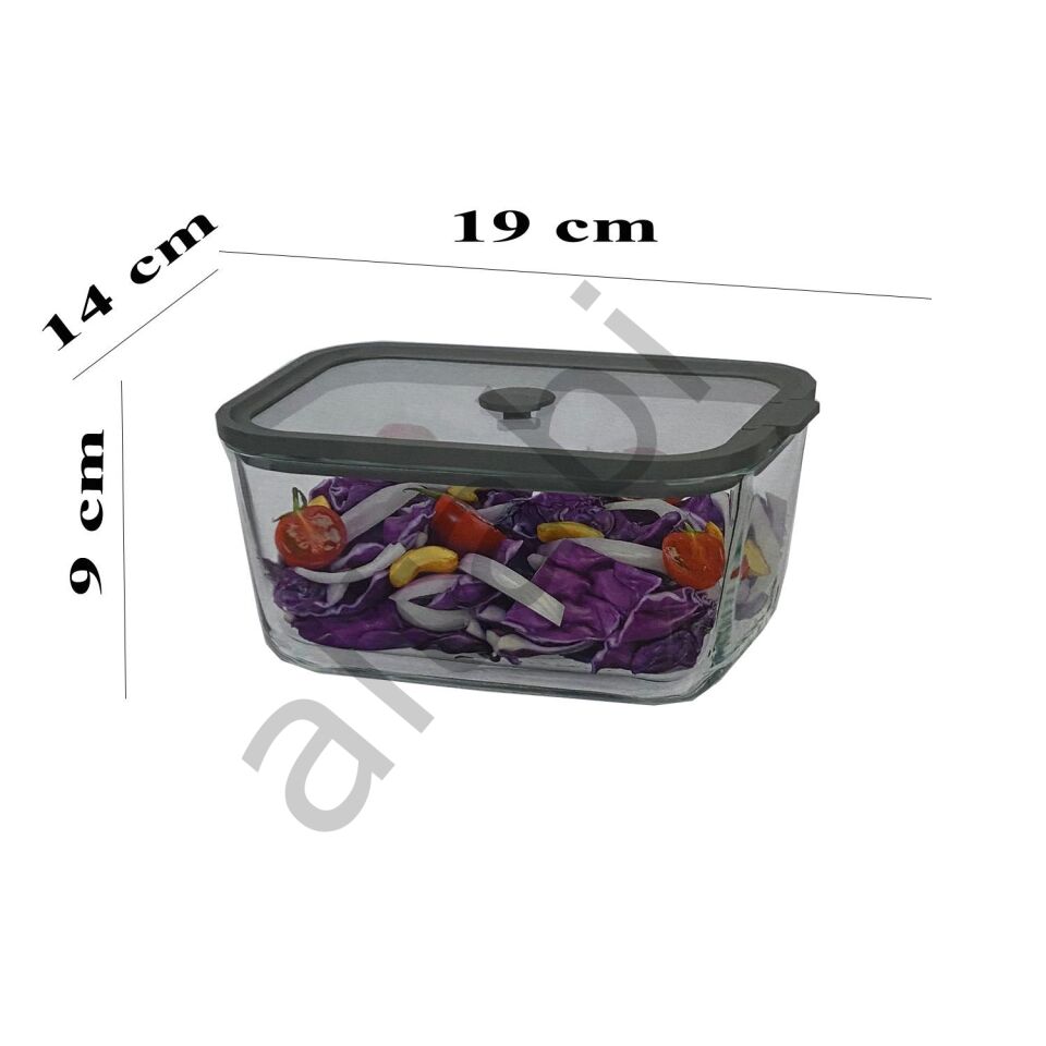 Sızdırmaz Cam Kapaklı Saklama Kabı 1380 ML – 2’li Set