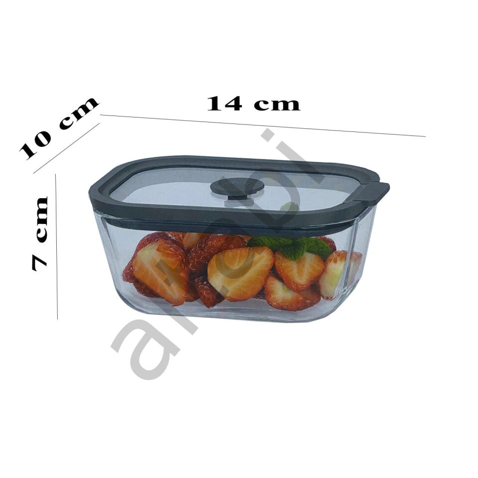 Sızdırmaz Cam Kapaklı Saklama Kabı 4'lü Set 2620/1380/800/470 ML
