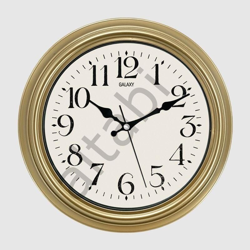 Dekoratif Duvar Saati Gold Renk 30 CM