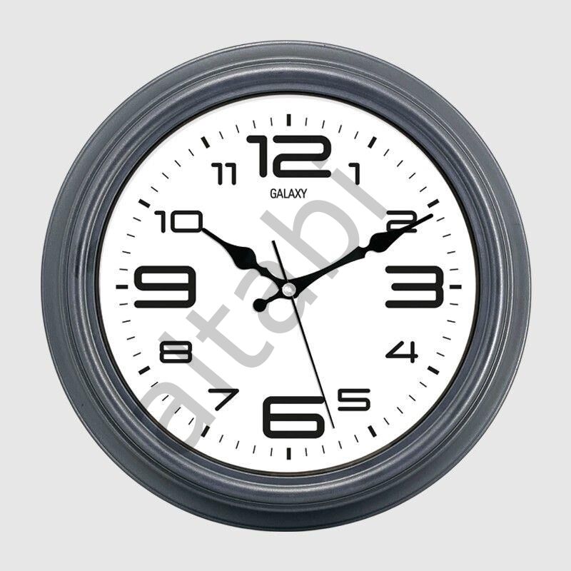 Dekoratif Duvar Saati 30 cm Sessiz Mekanizmalı Füme Çerçeve