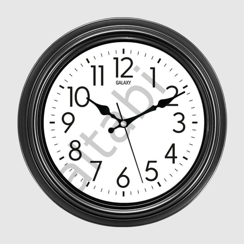 Dekoratif Duvar Saati 30 cm Sessiz Mekanizmalı Siyah Çerçeve