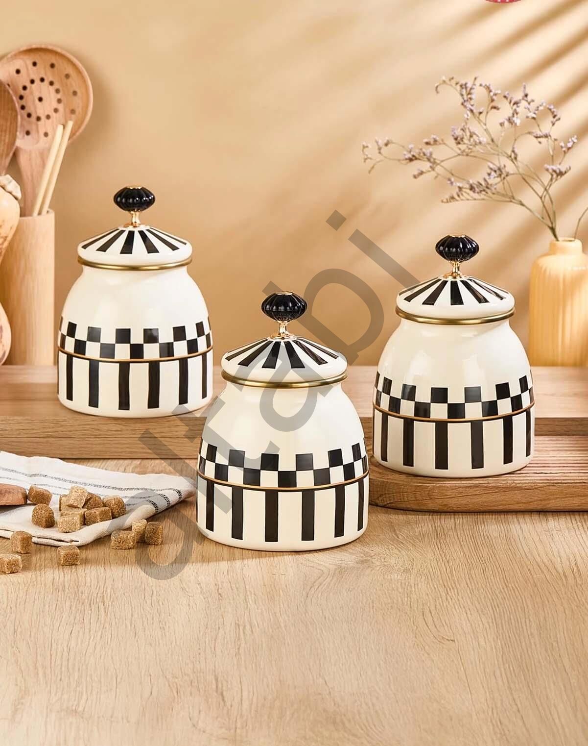 Prime Cream 3’lü Emaye Baharatlık Seti