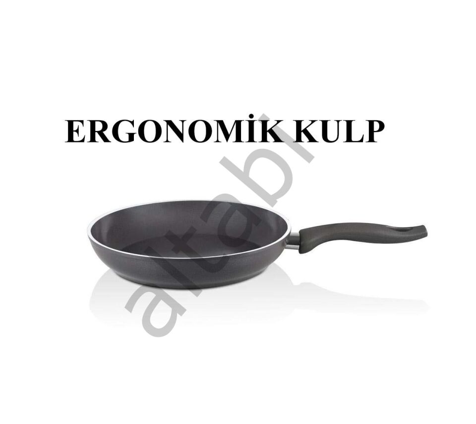 Falez Seramik Tava 22 CM Füme Renk Tek Kulplu