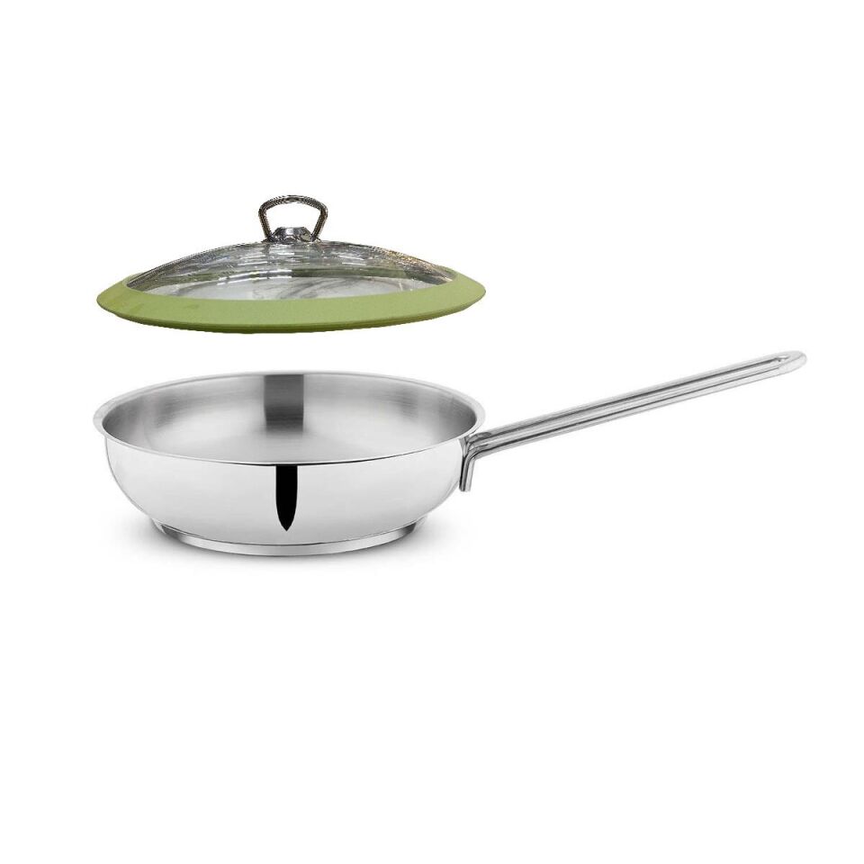 Schafer Held Çelik Tava 26 CM Yeşil Silikon Kapaklı