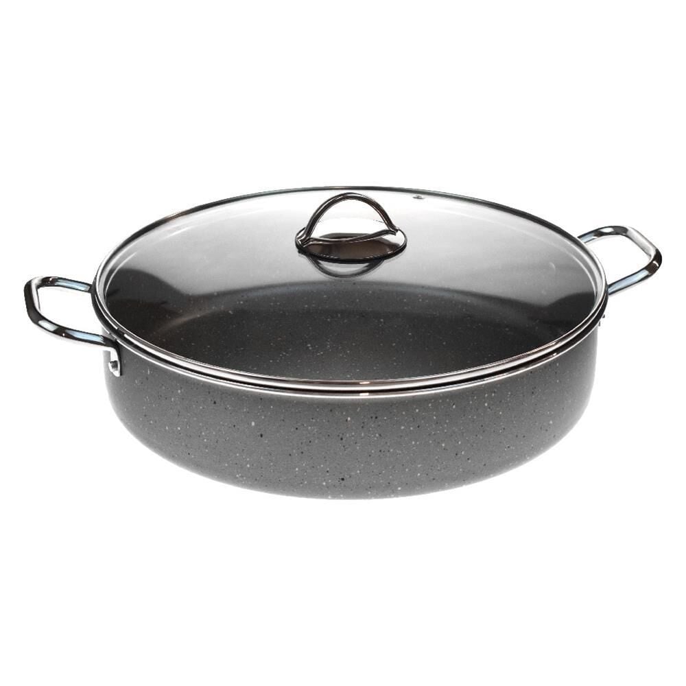 Mehtap Granit Kısa Tencere 36 CM Karnıyarık Tencere Ekstra Derin