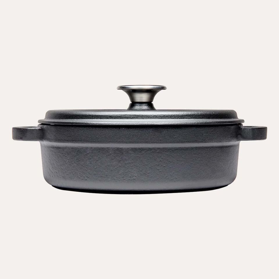 Demirdöküm 24 CM Kısa Tencere Siyah