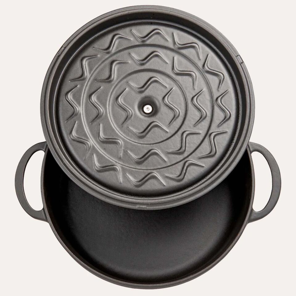 Demirdöküm 24 CM Kısa Tencere Siyah