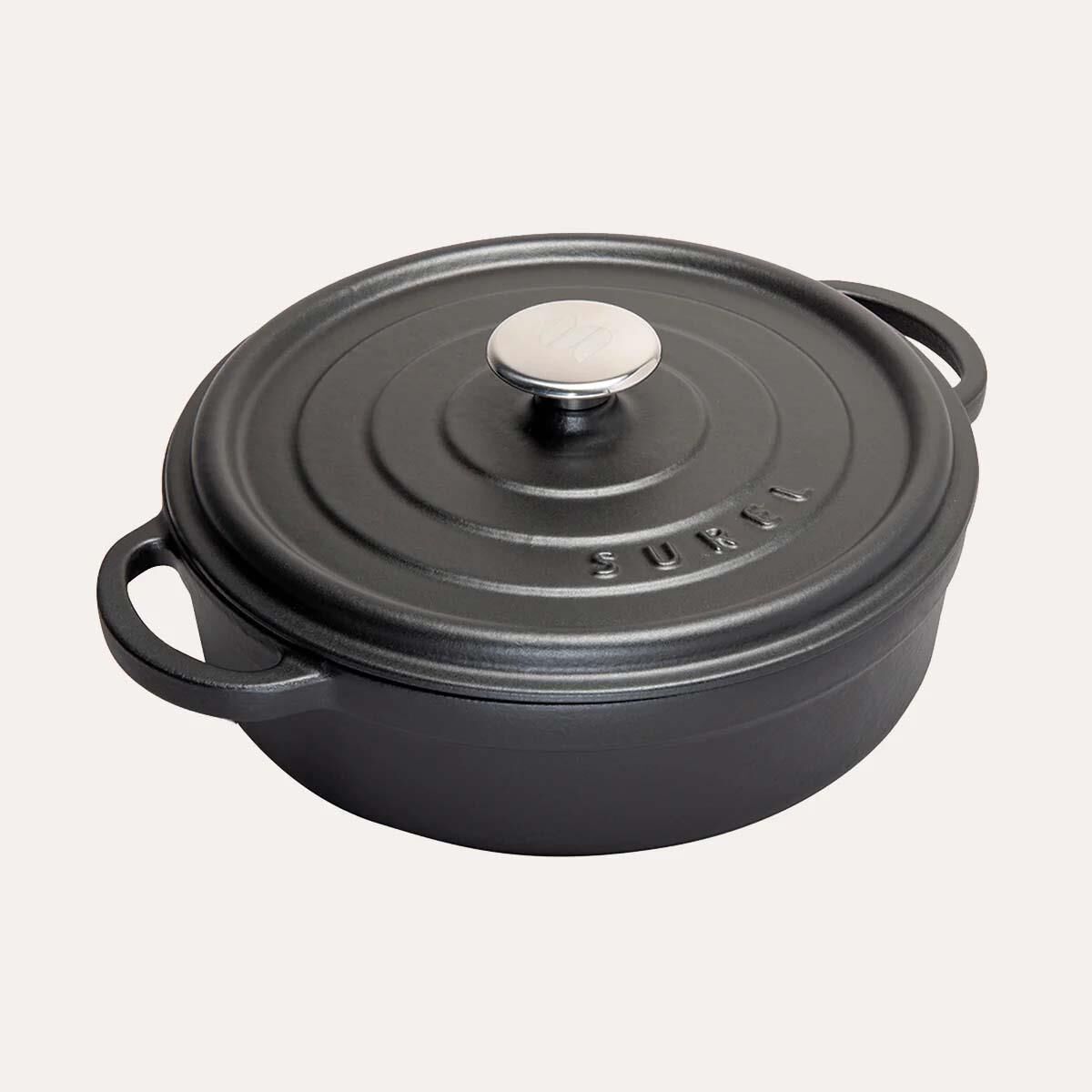 Demirdöküm 28 CM Kısa Tencere Siyah