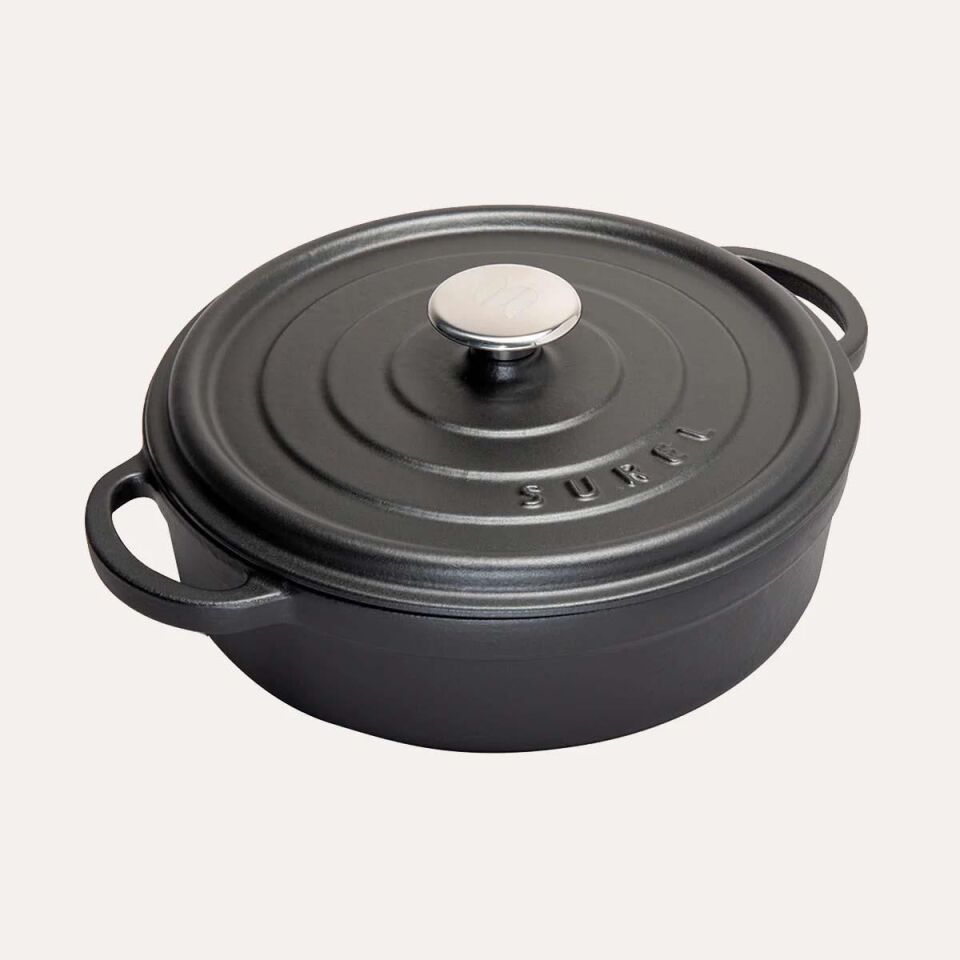 Demirdöküm 28 CM Kısa Tencere Siyah