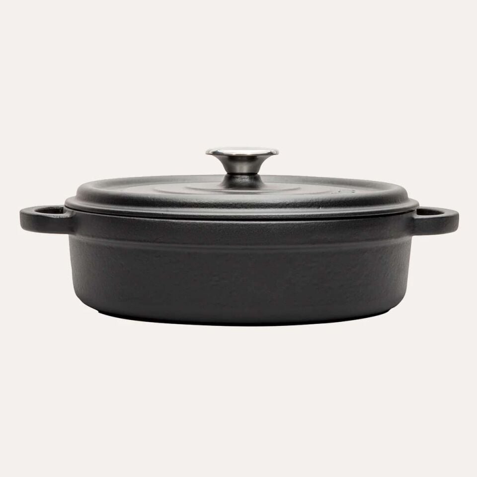 Demirdöküm 28 CM Kısa Tencere Siyah