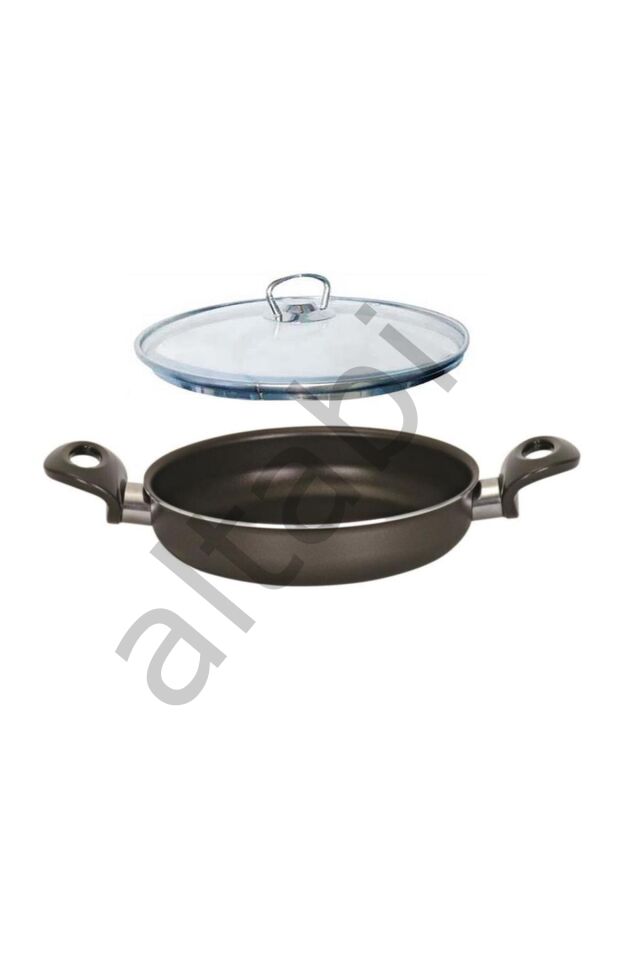Mehtap Onyx Teflon Sahan 16 CM Cam Kapaklı