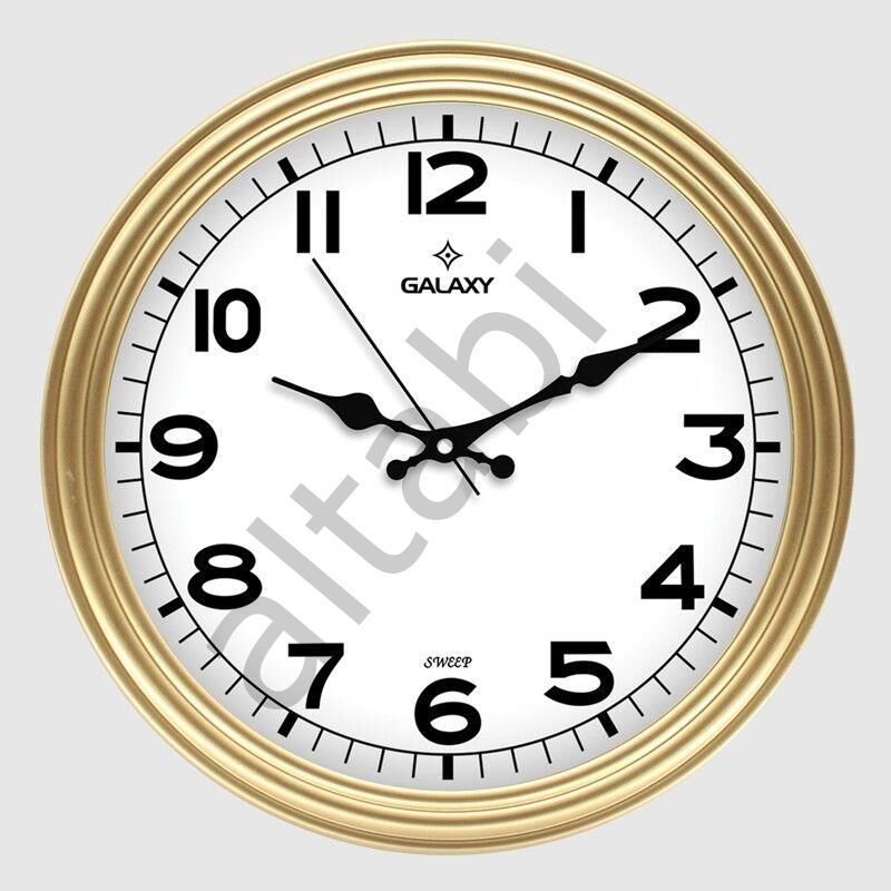 Dekoratif Duvar Saati Gold Renk 29 CM