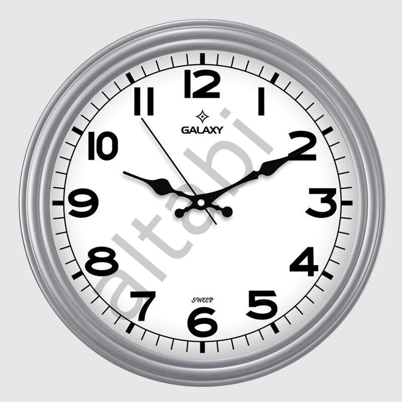 Dekoratif Duvar Saati Gri Renk 29 CM