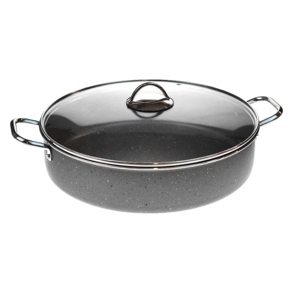 Mehtap Granit Kısa Tencere 40 CM Karnıyarık Tencere Ekstra Derin