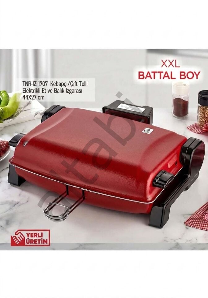 Kebapçı XXL Battal Boy Çift Telli Elektrikli Izgara (1450W)
