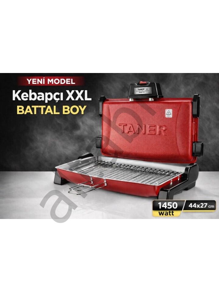 Kebapçı XXL Battal Boy Çift Telli Elektrikli Izgara (1450W)