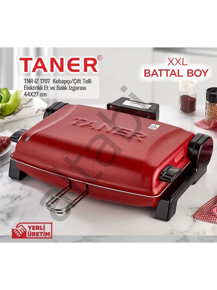 Kebapçı XXL Battal Boy Çift Telli Elektrikli Izgara (1450W)