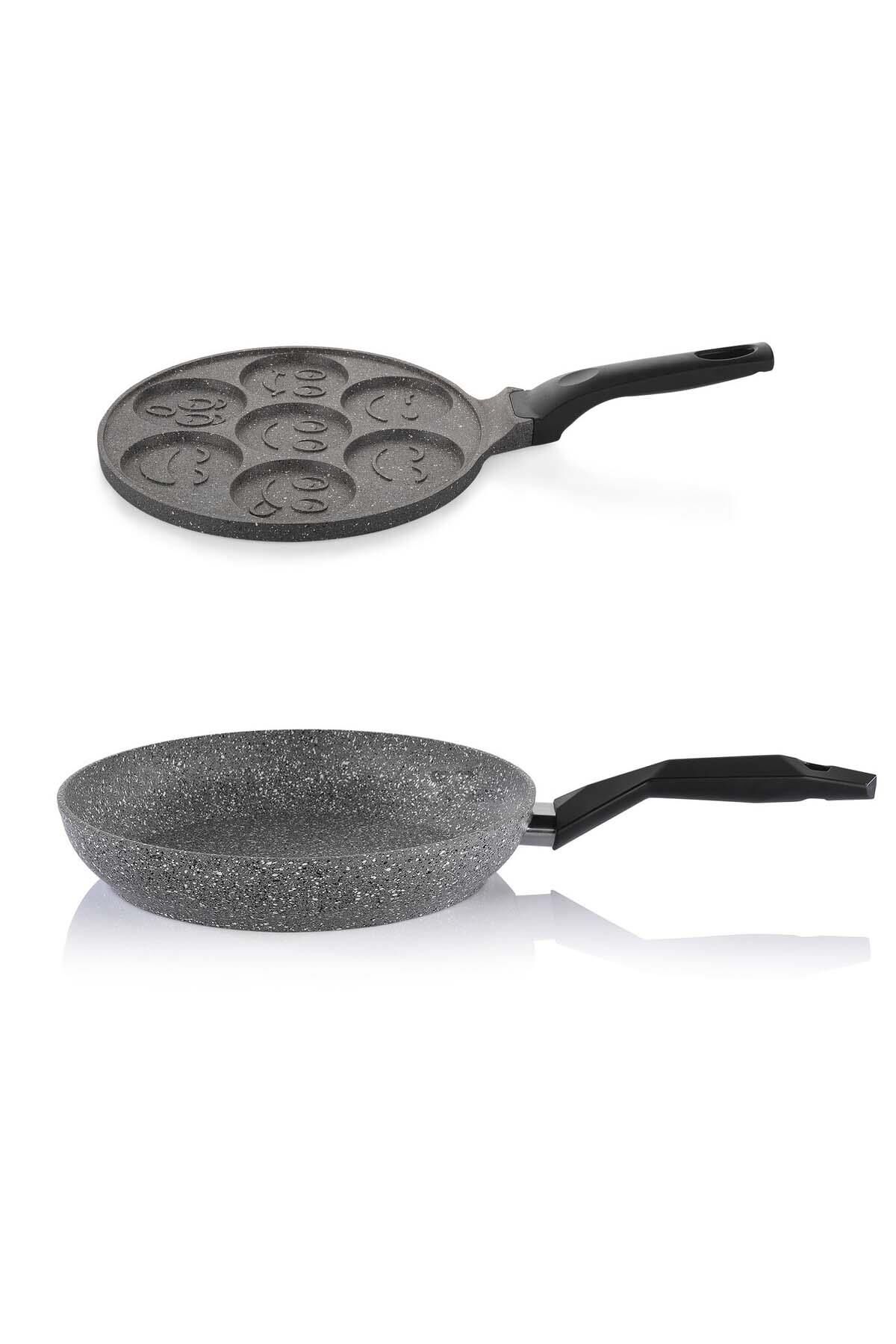 Schafer 24 CM Granit Tava ve 26 CM Emoji Pankek Tavası