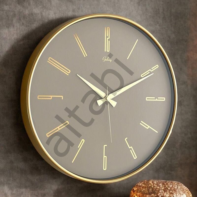 Dekoratif Duvar Saati Gold Renk Capuccino