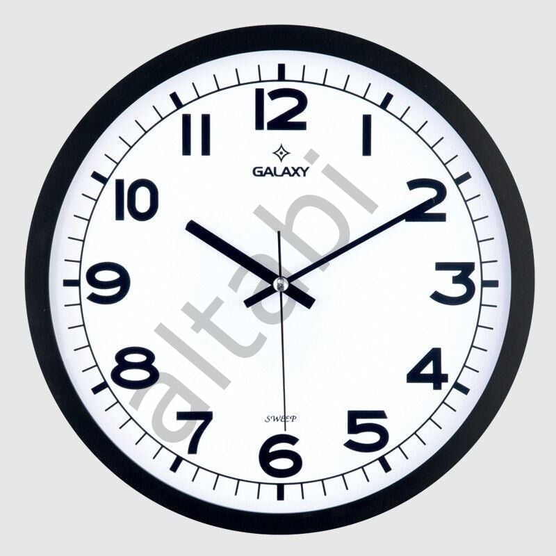 Dekoratif Duvar Saati Siyah Renk 30 CM