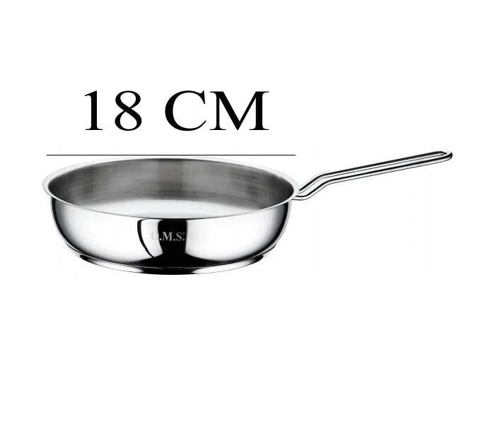 Oms Çelik Tava 18x5 CM Cam Kapaklı