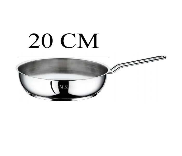 Oms Çelik Tava 20x5 CM Cam Kapaklı